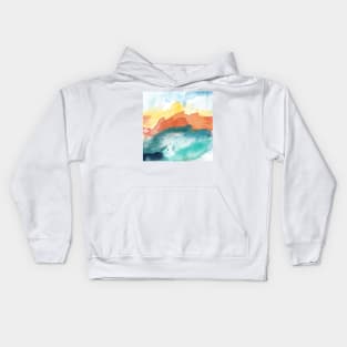 High Tide Abstract #watercolor #painting Kids Hoodie